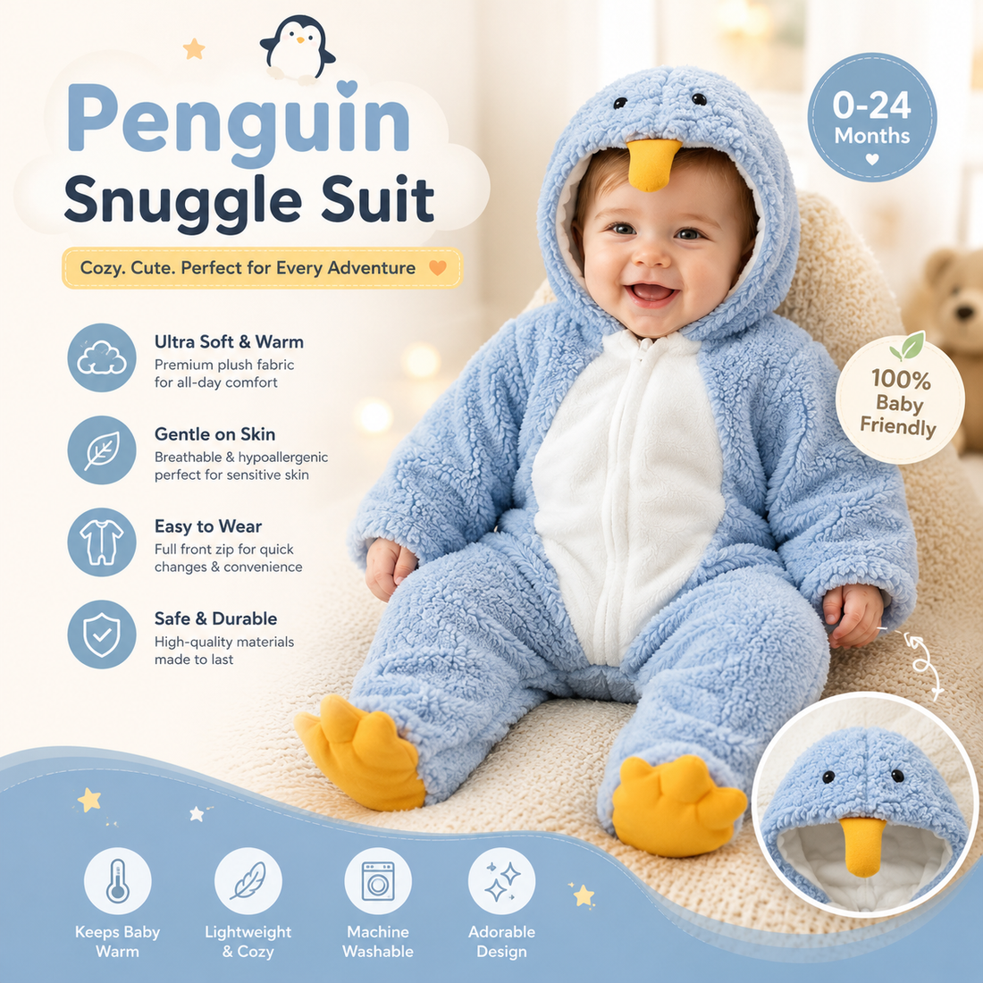 Penguin Snuggle Suit By Lumevy